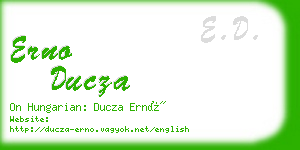 erno ducza business card